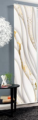 wohnfuehlidee Schiebevorhang Deko Blickdicht Marcia, Farbe Gold, Größe BxH 60x245 cm