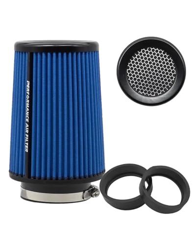 Luftfilter Luftfilter Auto Kaltlufteinlass Kit Universal Auto Systeme Sport Racing Performance Motor Kegel Filter Box Autoluftfilter(101mm-Blue)