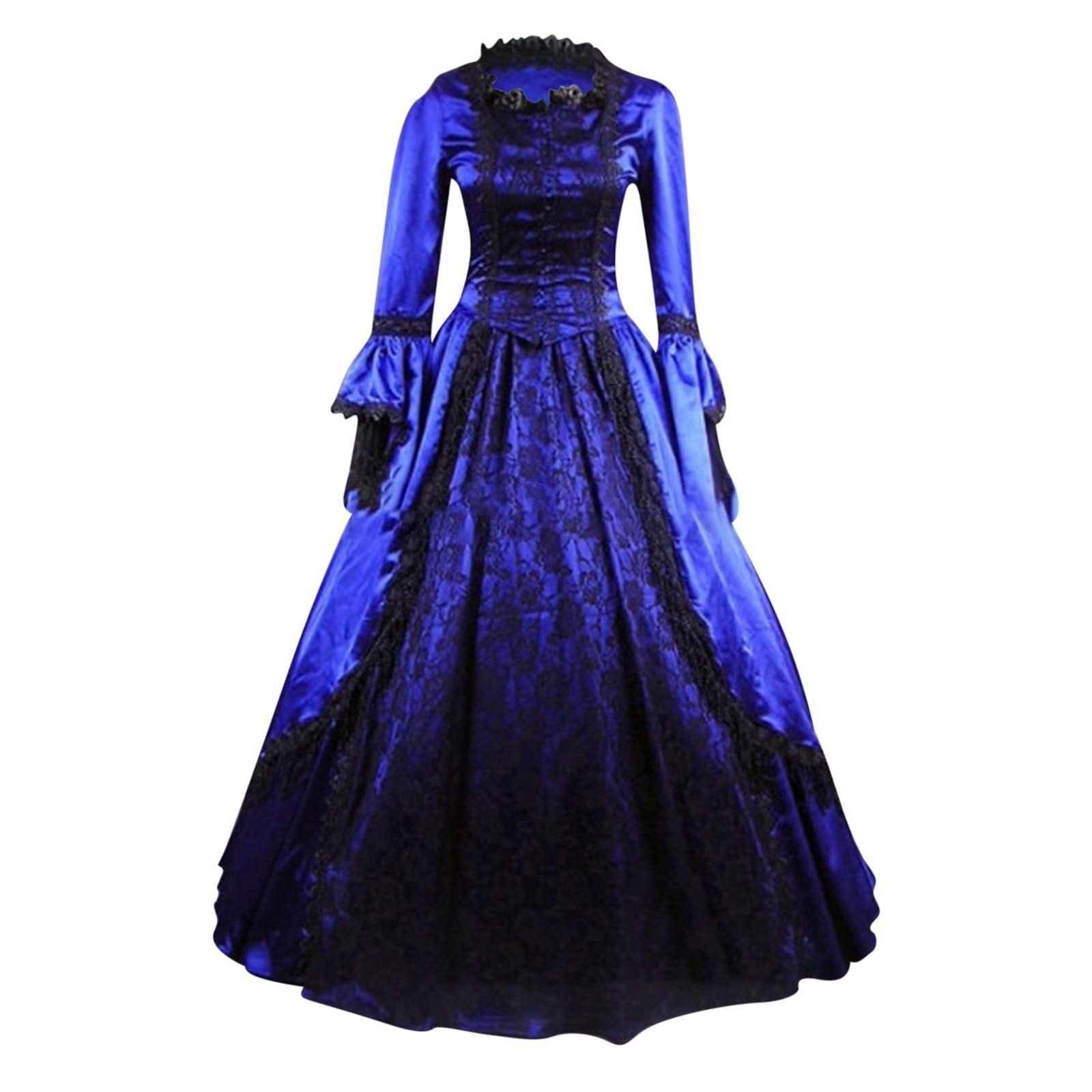 WANGTIANXUE Renaissance Kleid Damen Festlich Party Halloween Gothic Kleider Viktorianisch Steampunk Halloween Cosplay Swing A-Linie Rock Halloween Karneval Kostüm Renaissance Retro Partykleid