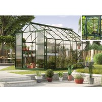 Vitavia Gewächshaus 'Jupiter 9900' 9,9 m² 254,4 x 378,8 cm 3 mm Sicherheitsglas smaragdfarben