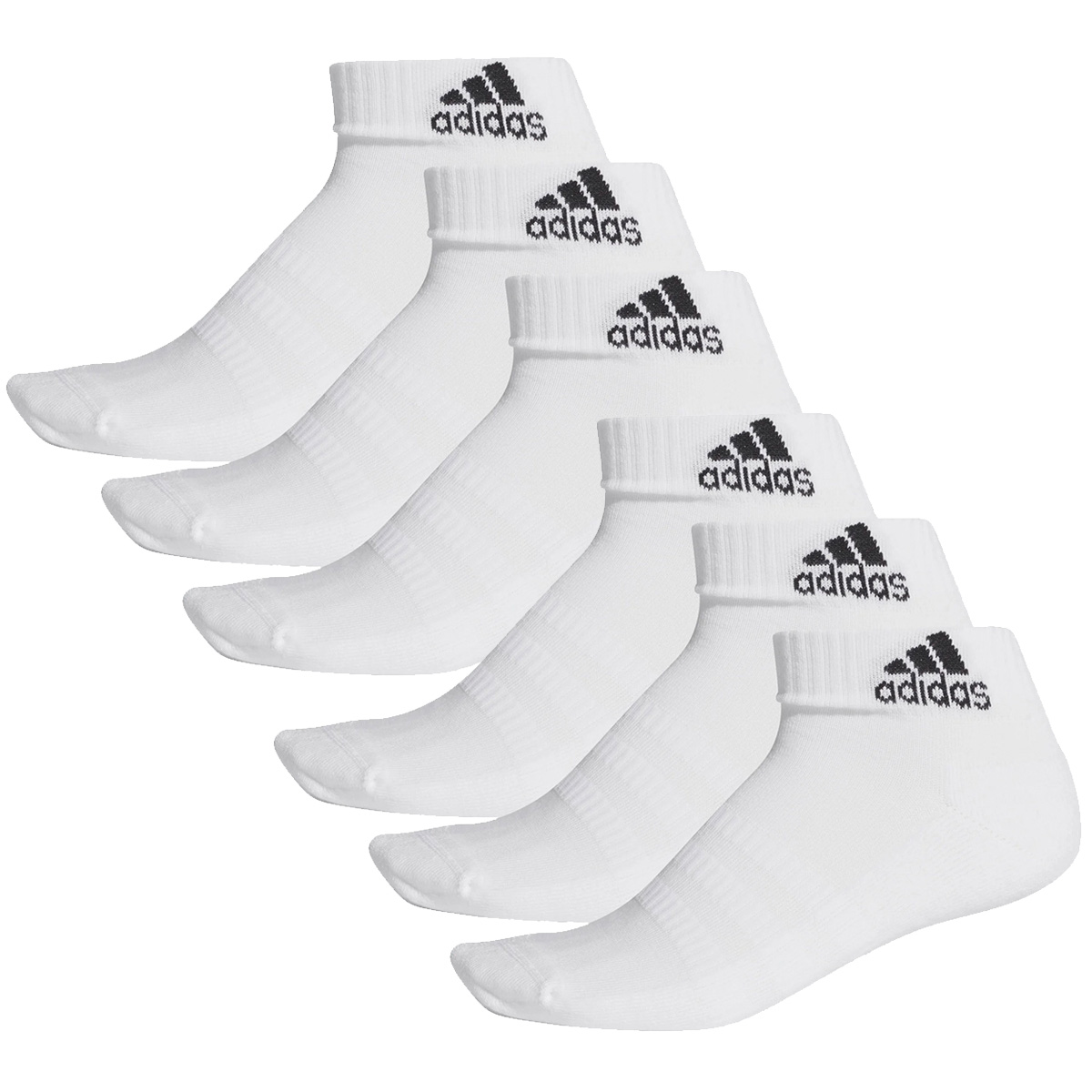 adidas 9 Paar Performance Sneaker/Quarter Socken Unisex Kurzsocke, Farbe:White, Socken & Strümpfe:43-45