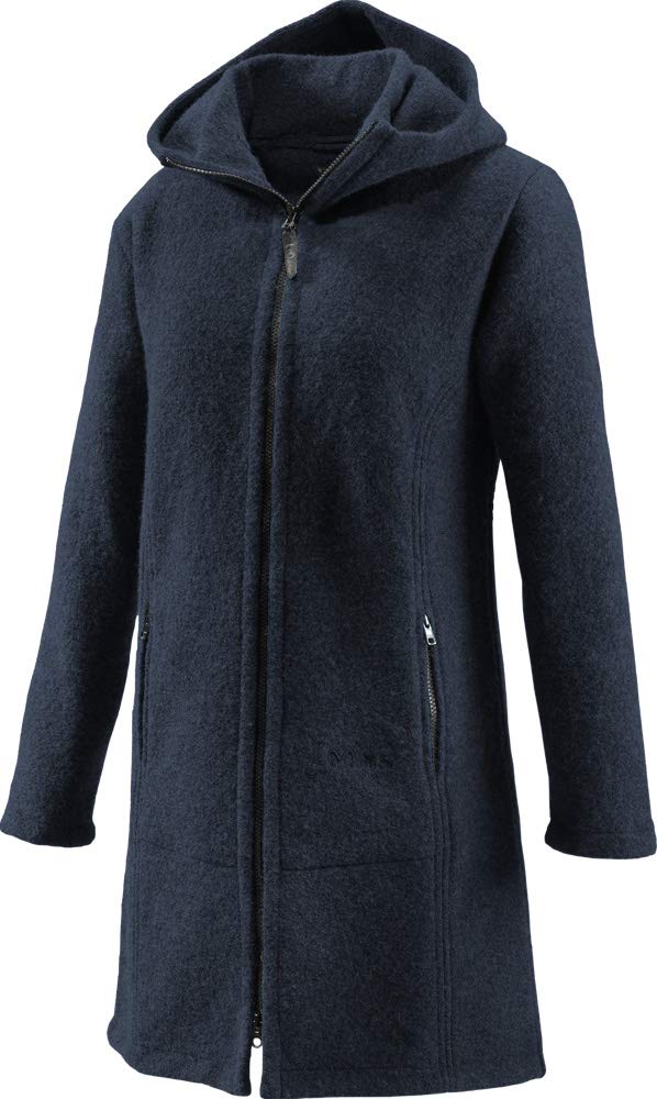 Mufflon Damen Wollmantel Rika,Farbe: navy, Größe: L