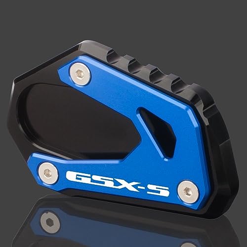 BOEYDSE88 Motorrad-Seitenständerpolster Für GSX-S1000/F GSX-S 1000 1000F GSXS GSX S1000 2015-2022 Ständer Fuß Seitenständer Verlängerungsbasis Vergrößerungsplatte Pad-Unterstützung(GSX-S LOGO-01)