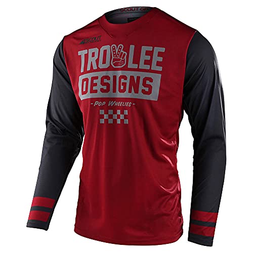 Troy Lee Designs Scout GP Peace & Wheelies Motocross Jersey Rot/Schwarz XXL