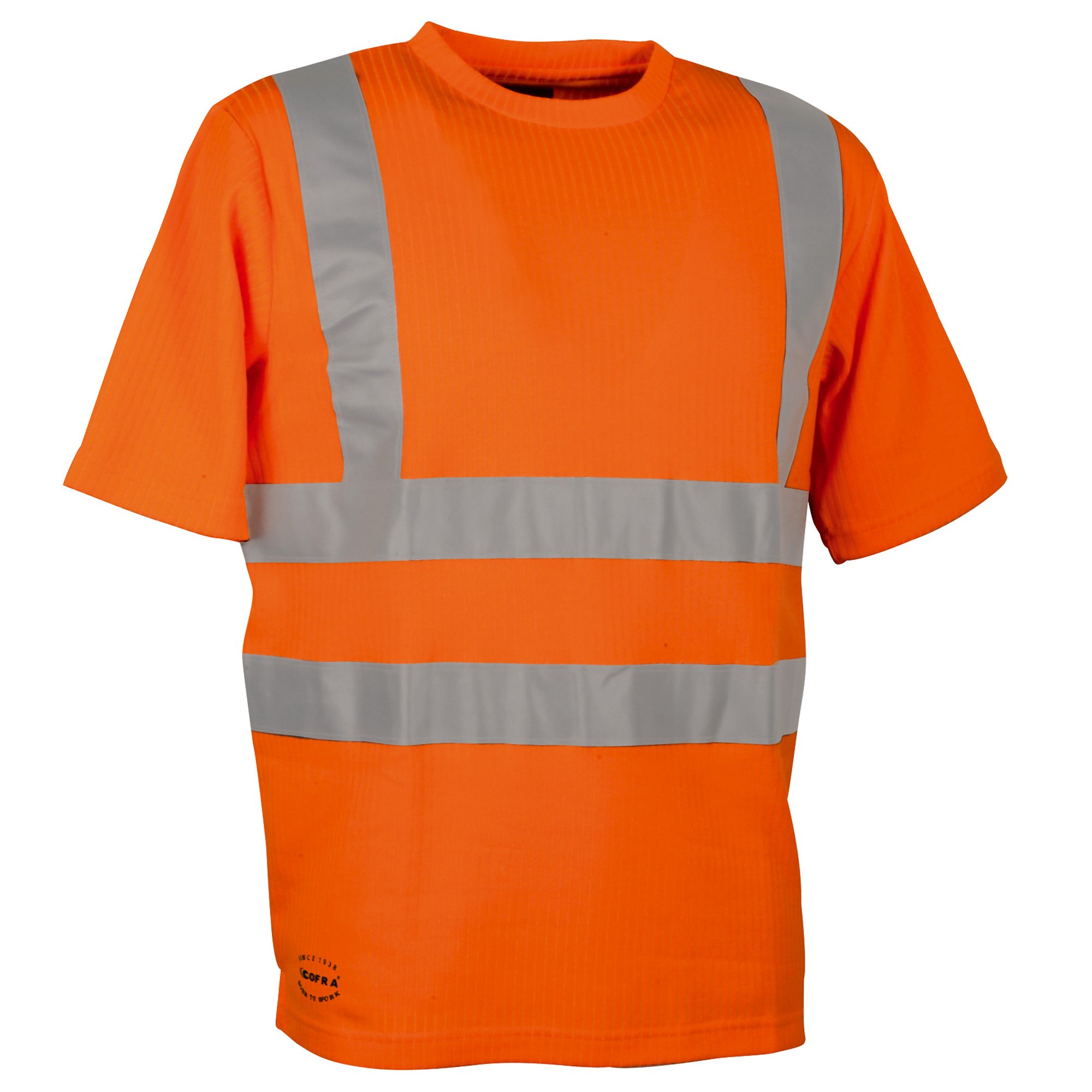 Cofra Warnschutz T-Shirt Alert V118-1 Arbeitsshirt, L, in Signalfarbe orange, 40-00V11801-L