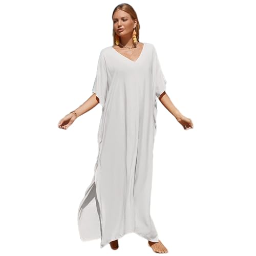 Meiliyizu Kaftan-Kleid für Damen, volle Länge, Badeanzug, Kaftan, Strandkleid