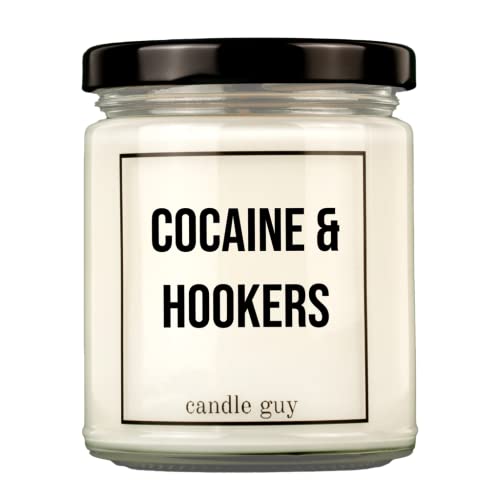 candle guy Duftkerze | Cocaine & Hookers | Handgemacht aus 100% Sojawachs | 70 Stunden Brenndauer