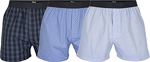 jbs Boxershorts für Herren, Unterhosen für Männer im Set aus ökologischer Baumwolle, lockere Shorts für Herren im 3er-Pack, Mehrfarbig, L