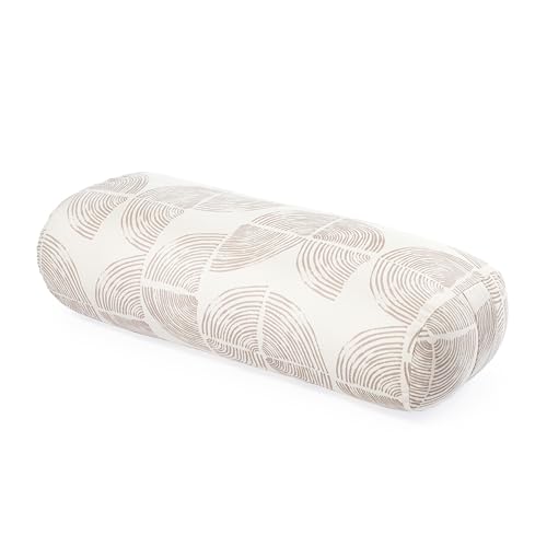 Lotuscrafts Yoga Bolster for Yin Yoga - Yoga Bolster with Kapok Filling - Washable Cotton Cover - Yoga Cushion Large for Restorative Yoga (Special Edition)