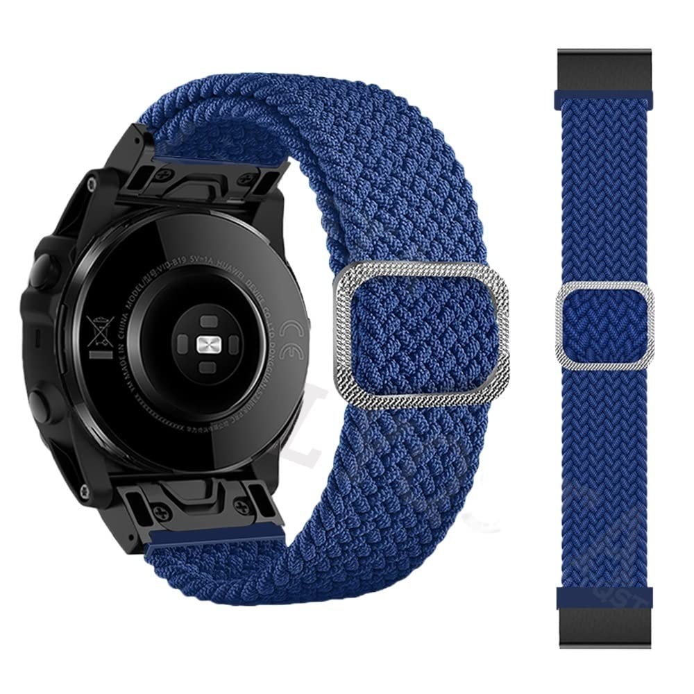 BANDKIT QuickFit 26 22 mm Smart-Armbänder für Garmin Fenix 6 6X Pro 5 5X Plus 3HR 7X 7 Easyfit Loop Nylon Uhrenarmband Smartwatch Handgelenkbänder, 26mm Descent Mk1 MK2, Achat