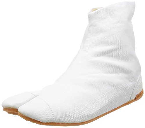 Rikio Ankle Ninja Boot Outdoor Tabi – Air Tabi Fit, 5 Clips – 28 cm JP, Weiß, White