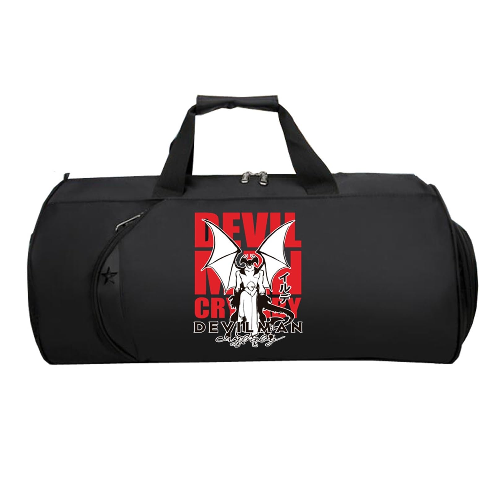 DEVIL.MAN Cabin Bag Anime, Handreisegepäck mit Schultergurt Handtasche, Reisetasche Weekendertasche füR Damen Herren Flugzeug(Black 8)