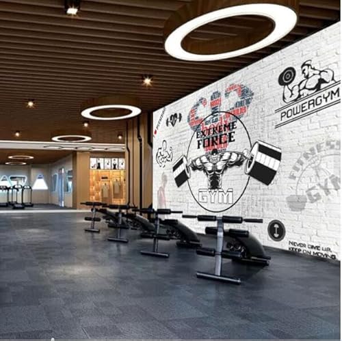 tyujlkjddlf Tapete Wandbild 3D Benutzerdefinierte Fitnessstudio-Tapete, Sport-Tapete, Tanzstudio, Dreidimensionale Wandverkleidung-400Cmx280Cm