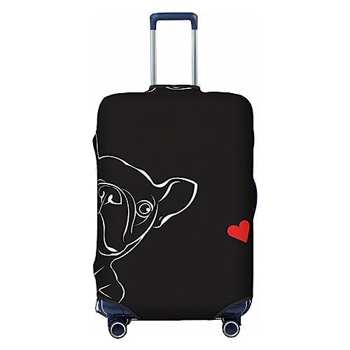 Miniks Reisegepäckhülle für französische Hunde, strapazierfähig, passend für 45,7 - 81,3 cm große Gepäckstücke, Größe XL, Schwarz, X-Large