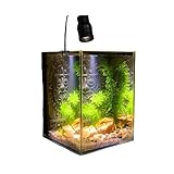 Aquarium Aquarium aus ultraweißem Glas for den Schreibtisch, Wohnzimmer, Büro, Schreibtisch, Kampffischbecken, 15 × 15 × 20 cm Aquarium-Kit