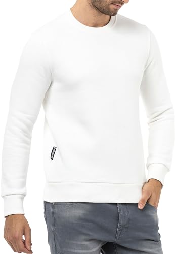 Cipo & Baxx Herren Sweatshirt Rundhalsausschnitt Basic Pullover Hoodie Sweater CL558 Ecru XXL