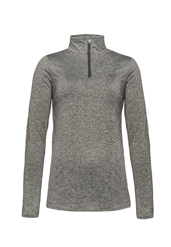 Protest Damen Oberteil Mit 1/4 Reißverschluss FABRIZM Dark Grey Melee XL/42