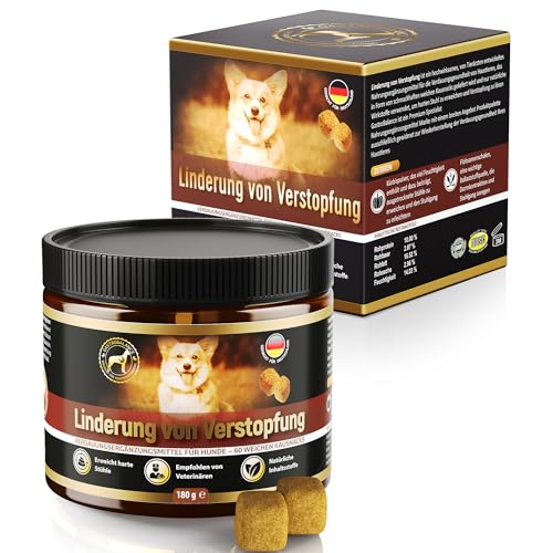 GastroBalance Linderung von Verstopfung beim Hund – 60 weichen Kausnacks Abführmittel für Hunde 100% natürliche Wirkstoffe (DEUTSCH)