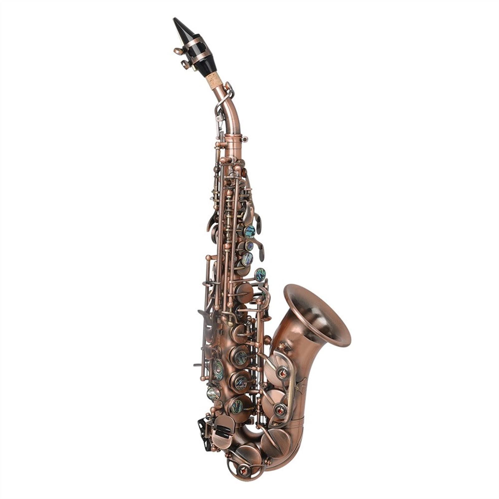 Rotes Antikes Saxophon BB Key Woodwind Instrument Mit Gehäuse Saxosenständer REED Handschuhe Reinigungstuch Pinsel Sax Pinsel