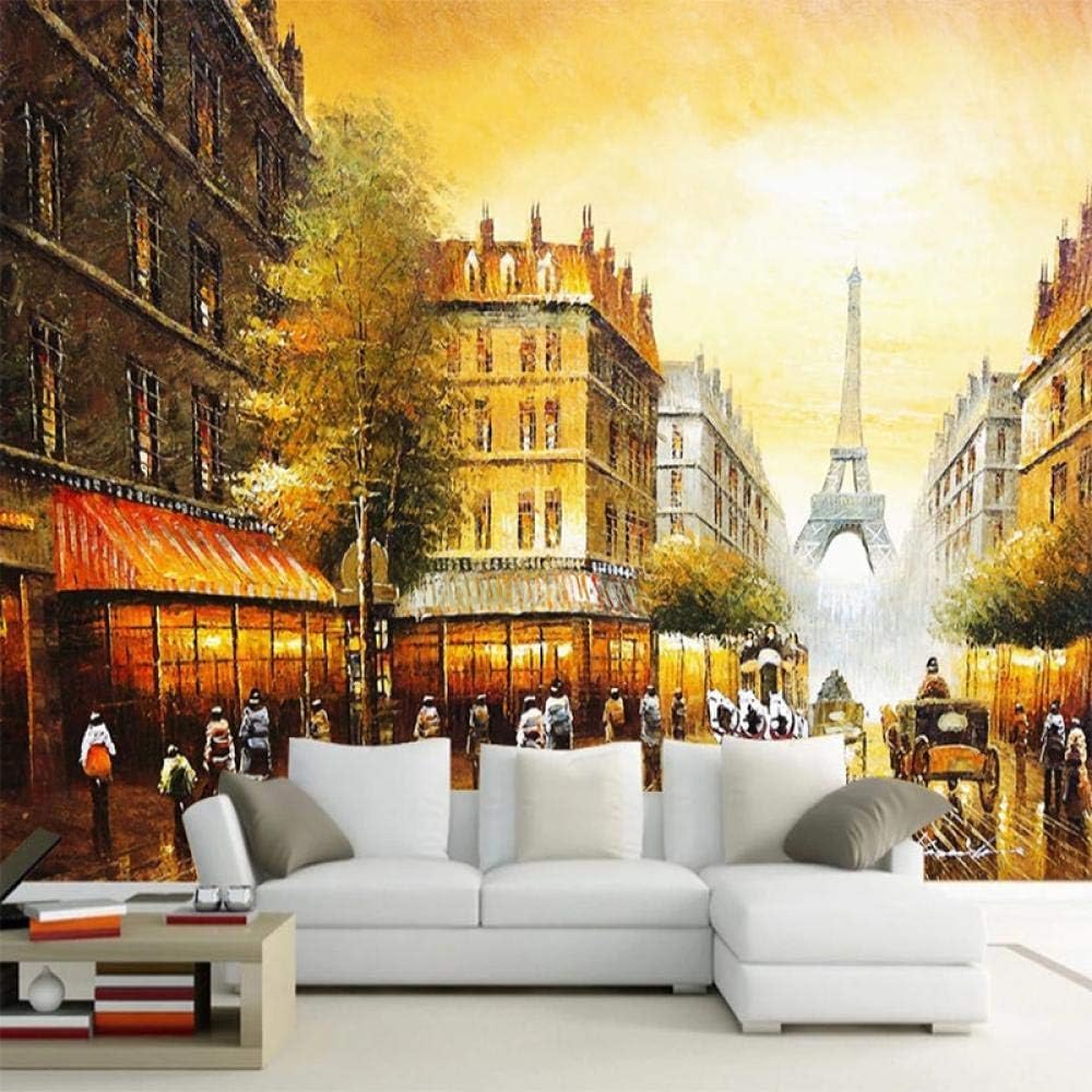 Goldene Stadt Architektur 3D Tapete Poster Restaurant Schlafzimmer Wohnzimmer Sofa TV Dekorative Wand-400cm×280cm