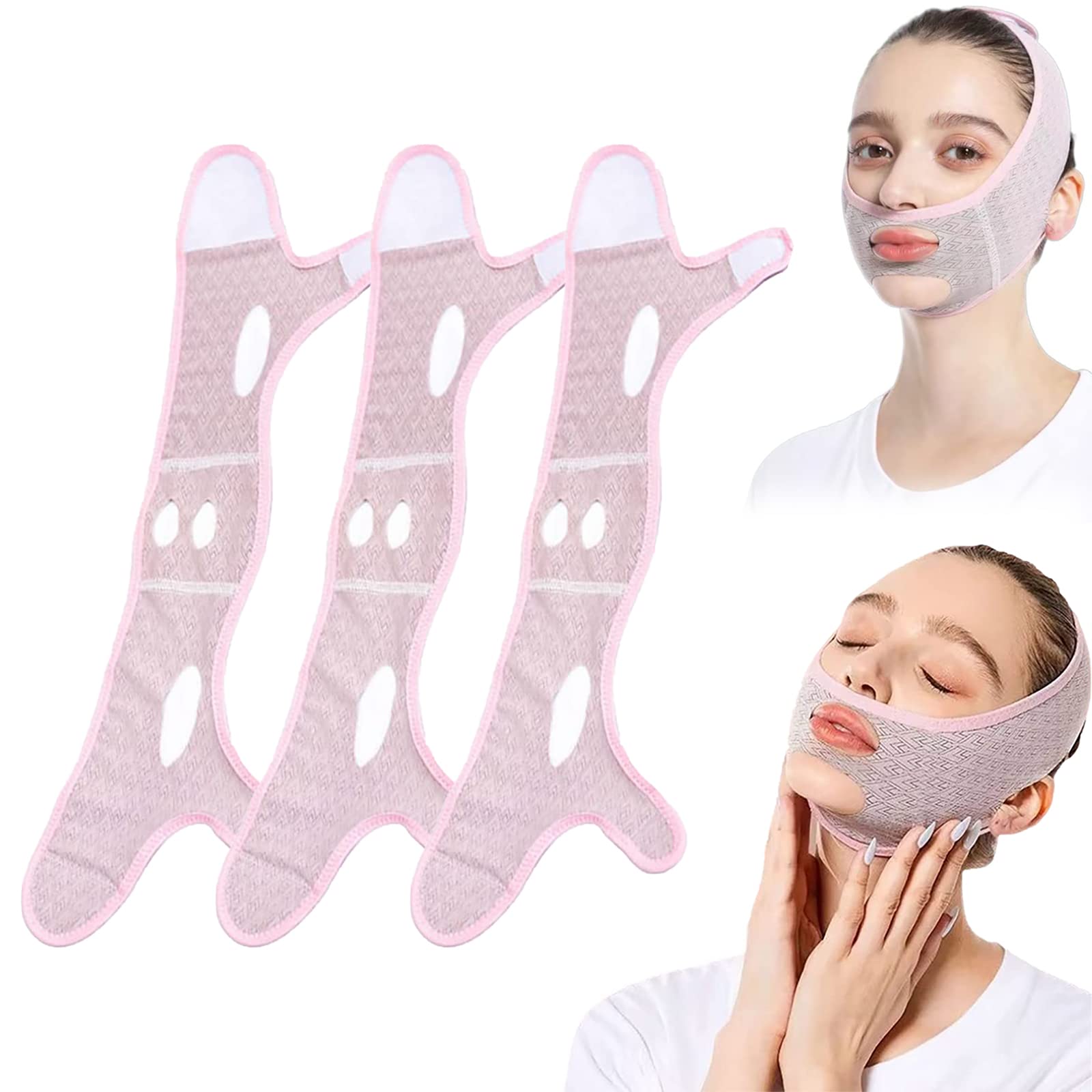 Beauty Face Sculpting Schlafmaske - 5-in-1 Gesichtskonturationssystem für ein jugendliches Aussehen (3 Stück)