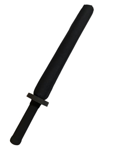 TEKKA BUDO Chanbara Tanto Trainingsschwert 44 cm - Schaumstoff Übungsschwert gepolstert - schwarz