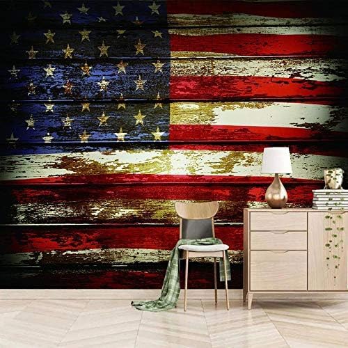 XLMING Amerikanische Flagge 3D Tapeten Home Esszimmer Sofa Schlafzimmer Wohnzimmer TV Hintergrund-400cm×280cm