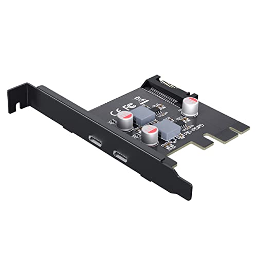 Psdndeww PCIE Auf Typ C-2-Port Erweiterungskarte. PCIE Schnelllade-20-W Adapterkarte