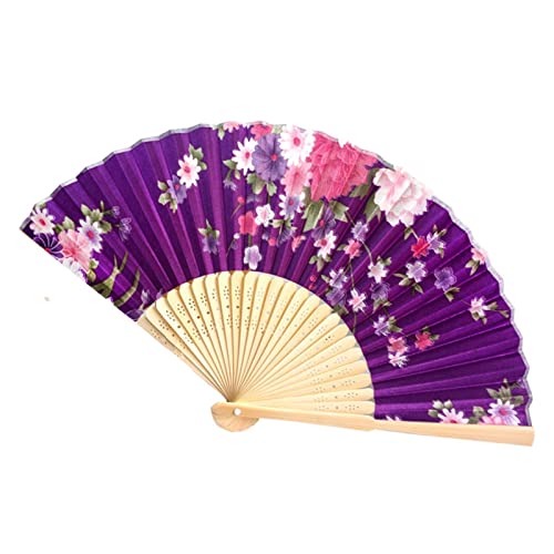 YIHANSS Traditioneller chinesischer Vintage-Bambus-Handfächer, faltbar, Blumenfächer, chinesische Tanzparty, Taschengeschenke für Hochzeiten, Handfächer, Dekor-Fächer (Farbe: N)