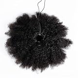 Pferdeschwanz Haarverlängerung Menschenhaar-Pferdeschwanz Afro Kinky Curly Kordelzug Pferdeschwanz 6" 8" 10" Brasilianisches Reines Remy Haar Kordelzug Afro Puff Pferdeschwanz Clip In Haarverlängerung