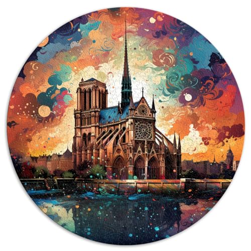 Puzzle für die Kathedrale Notre Dame für Erwachsene, 1000 Teile, Puzzle-Geschenke, 26,5 x 26,5 Zoll, pädagogische Herausforderung, Heimdekoration, Puzzle-Spielzeug