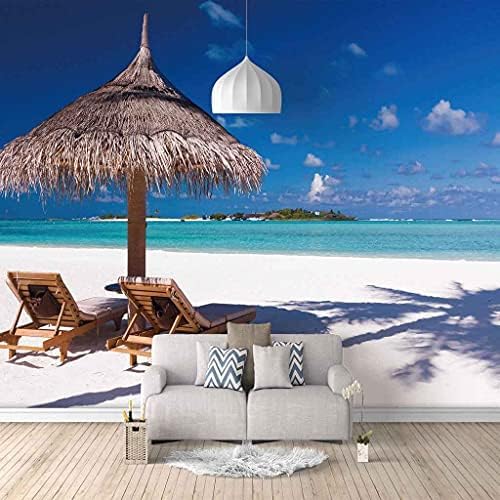 Blauer Tropischer Meerblick 3D Tapeten Wanddekoration Fototapete Sofas Wohnzimmer Wandbild Schlafzimmer-250cm×170cm