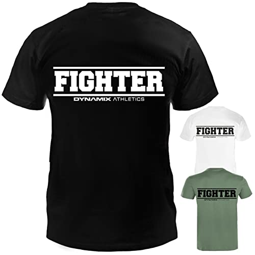 Dynamix Athletics T-Shirt Conflict - Kampfsport Thaiboxen MMA Jiu Jitsu Muay Thai Mixed Martial Arts Shirt für Sport und Freizeit mit Fighter Print (as3, Alpha, l, Regular, Regular, Weiß)