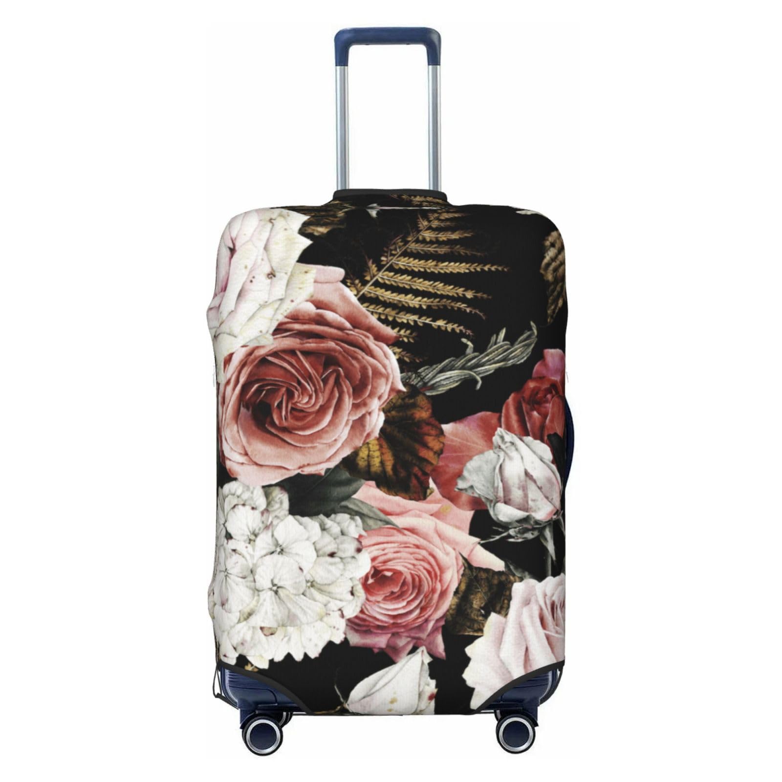 Miniks Peony Rose Reisegepäckabdeckung, robuster Kofferschutz, passend für 45,7 - 81,3 cm große Gepäckstücke, XL, Schwarz, XL, Schwarz, X-Large