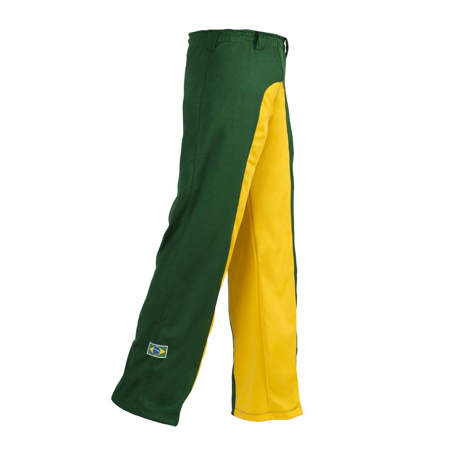 JL Sport Authentische Brasilianische Capoeira Kampfsport Unisex Hosen (Grün Und Gelb) - M