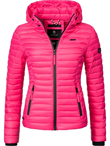 MARIKOO Damen Übergangsjacke leichte Steppjacke Samtpfote Pink Gr. XS