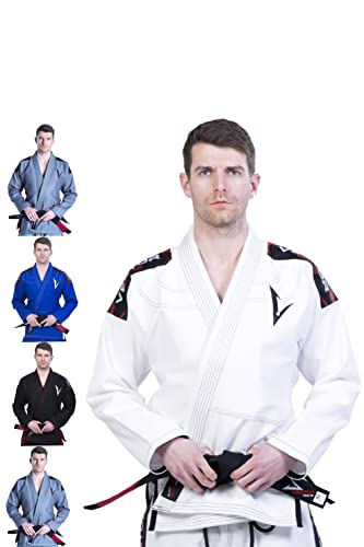 VECTOR SPORTS BJJ Gi Brazilian Jiu Jitsu Gi mit Bonus Weißer Gürtel Ripstop Hose für