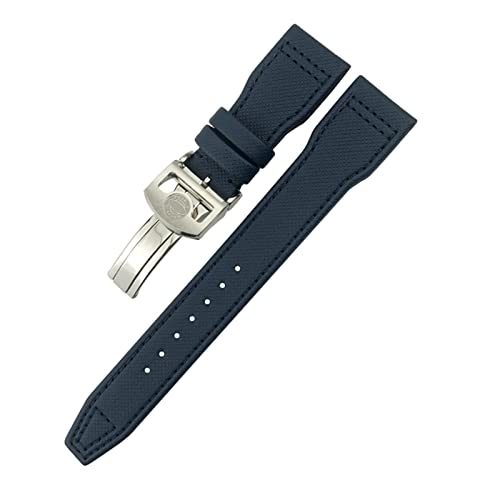 NEYENS Uhrenarmband für IWC Le Petit Prince Big Pilot IW3777, schwarzes Sportfaser-Leinenarmband, 20 mm, 21 mm, 22 mm, Nylon-Lederarmband, 22 mm, Achat