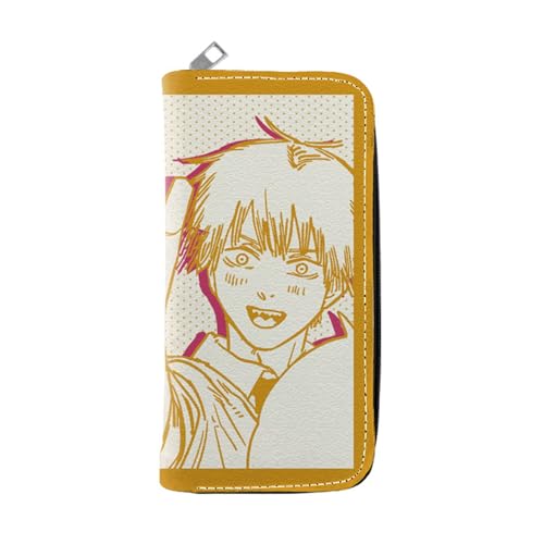 RYNDEX Chains-aw Man Anime Wallet, Spaß Süß Kawaii Kartenetui mit Münzfach, Reise-Kulturbeutel für Ausweis Banknote Münze Foto(Color:Multicolor 9)