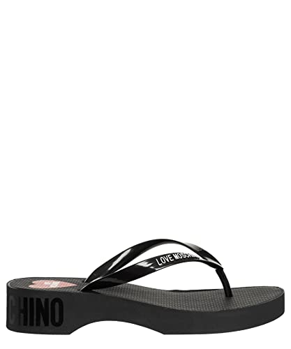 Love Moschino Damen Ja28064G0GI30000 Flipflop, Schwarz, 36 EU