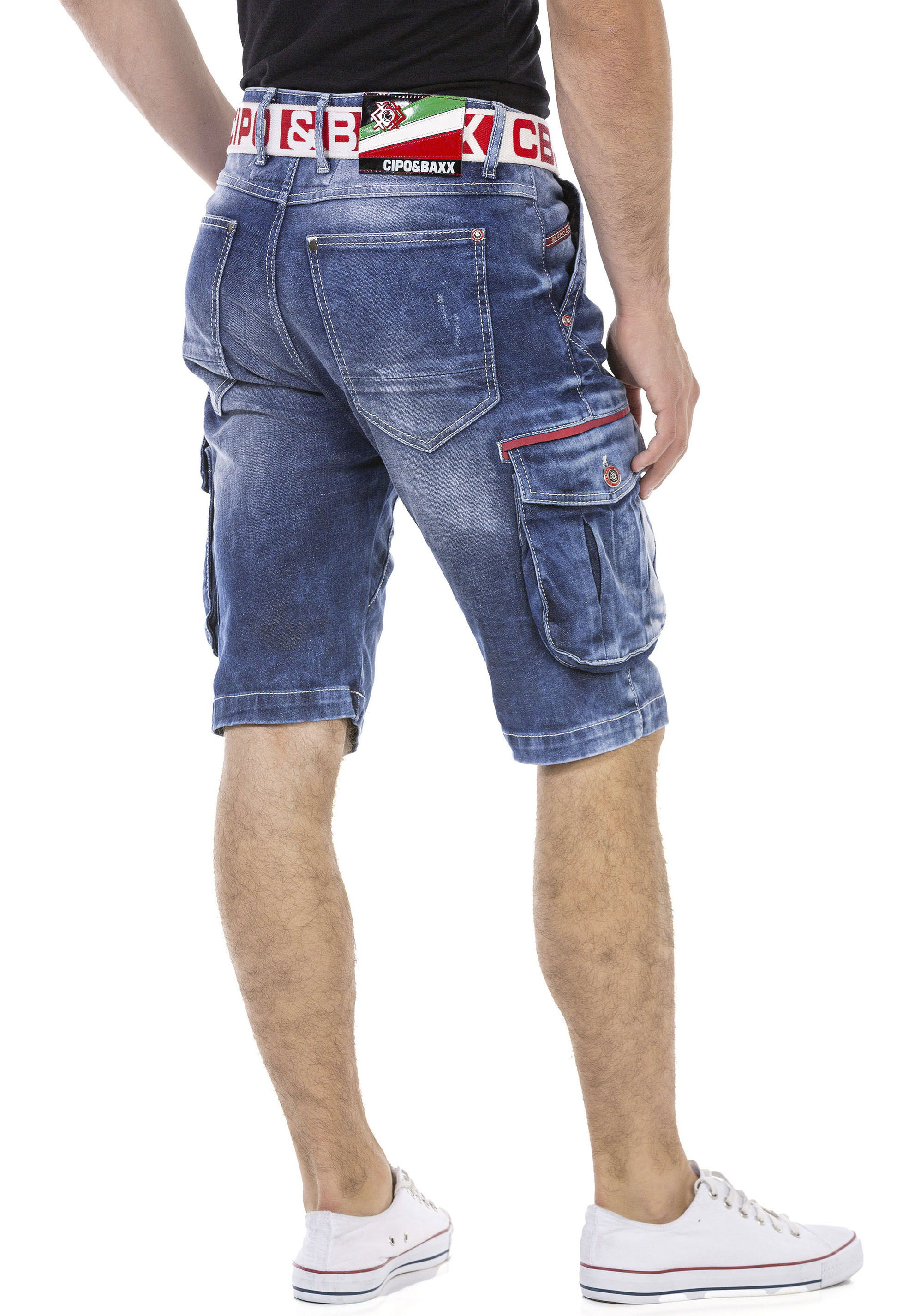 Cipo & Baxx Bermudas, in Denim, mit Cargotaschen 2