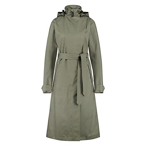 AGU Trench Coat Long Regenjacke Urban Outdoor Damen - Grün - L