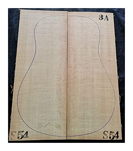 Gitarrenkorpus unfertig 1 Satz AAA Klaue Muster Sitka Fichte Massivholz Gitarre Panel Material Gitarre Wartung Material 540 * 220 * 4, 5 Mm (Color : S54)