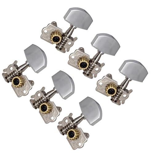 Strings Tuning Pegs Mechaniken Für Gitarre 6er-Pack Gitarre 3L 3R Stimmnadeln mit offenem Knopf, universelle Ersatzteile für Akustikgitarren