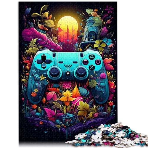 Puzzle, Lernspiele, farbenfrohe psychedelische Gamecontroller-Puzzles, 1000 Teile für Erwachsene, von Wooden Puzzle Home Art Decor, 1000 Stück (50 x 75 cm)