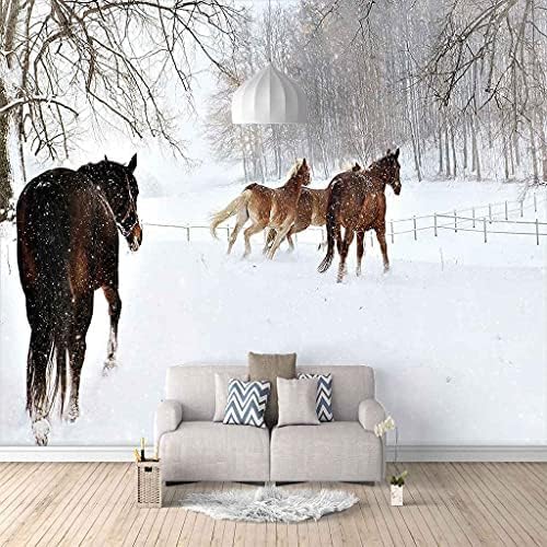 Schneewittchen Tier Pferd 3D Tapeten Wanddekoration Fototapete Sofas Wohnzimmer Wandbild Schlafzimmer-200cm×140cm