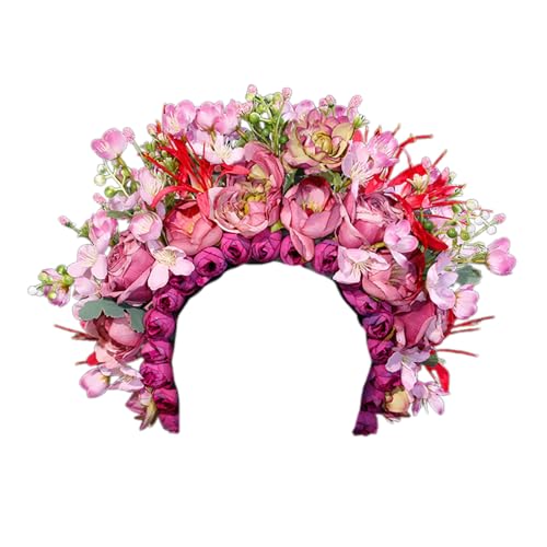 Haarschmuck mit chinesischer Blume, eleganter Damen-Kopfschmuck, schönes Blumenhaarband, für Hochzeit, Festivals, tägliches Stirnband