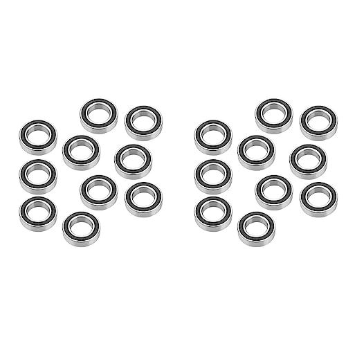 SICOSALT 20Pcs 15267- Gummiabgedichtetes Rillenkugellager 15X26X7mm Abgedichteter Radialkugelring Fahrrad Unteres Nabenlager