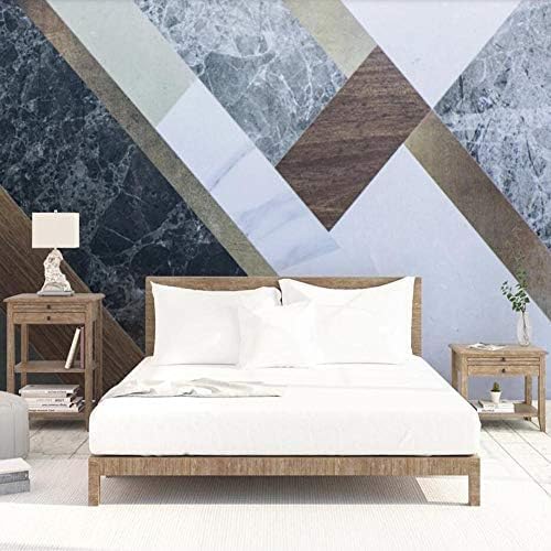 XLMING Abstrakte Geometrische Linien Aus Marmor Küche Esszimmer Arbeitszimmer Wohnzimmer TV Hintergrund Wand 3D Tapete-250cm×170cm