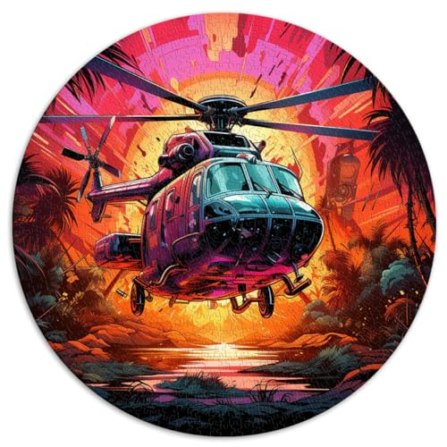 Puzzle für Hubschrauber, 1000 Teile, 26,5 x 26,5 Zoll, Lernspiele, Heimdekorationspuzzle. Geburtstagsgeschenk, Geschenke für oder, Wandkunst